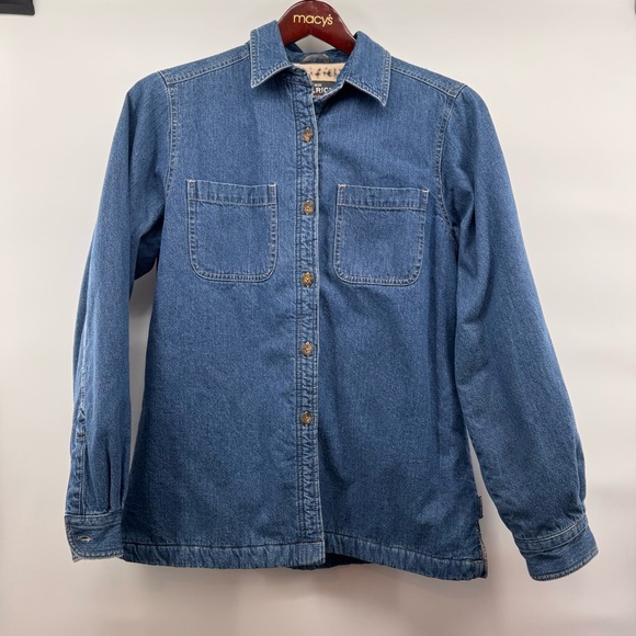 Woolrich Jackets & Blazers - Woolrich Denim Sherpa Lined Button Up Jacket